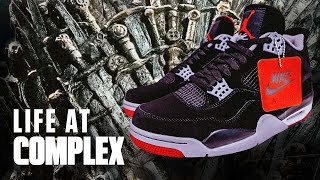 Air Jordan 4 Bred amp Game Of Thrones Hype  LIFEATCOMPLEX [upl. by Enelyam]