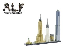 Lego Architecture 21028 New York City  Lego Speed Build Review [upl. by Tterrej]