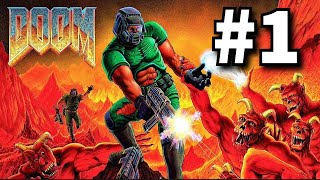 Doom 1993 Gameplay Walkthrough Part 1 No Commentary Full Game [upl. by Ellmyer]