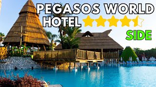 🌊 Hotel Pegasos World  Side Turecko  Ultimátní zážitek s vlastní pláží a aquaparkem [upl. by Hanyaz]