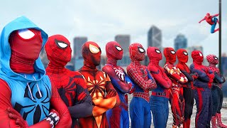 What If 10 SPIDERMAN in 1 HOUSE   Hey All SuperHero  Go To Trainning Nerf Gun [upl. by Dviad]