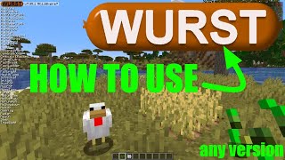 How To Use Wurst Hacked Client  Minecraft Java Edition ¦ Wurst Client 121 Tutorial [upl. by Oirom364]