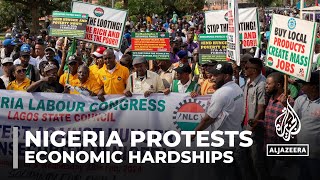 Nigeria protests Calls for 10 day protests over rising cost of living [upl. by Wyne10]