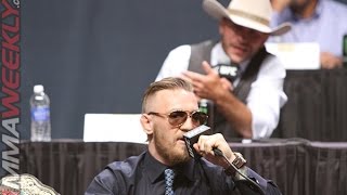 Conor McGregor blasts Cowboy Cerrone and RDA for quotStuck in the mud divisionquot [upl. by Yelhsa698]