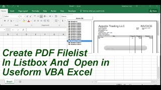 Create Pdf PlayLlst In Userform And Open Pdf File Excel VBA [upl. by Bickart]