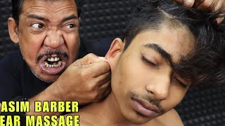 Ear Massage by Asim Barber  Satisfying Head Massage  Neck Cracking  Ear Fingerin amp Hair Cracking [upl. by Eelarac]