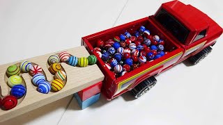 Marble Run Race ☆ HABA Slope amp Retro Makita Truck Garbage Truck Long Version 2 [upl. by Tatiania]