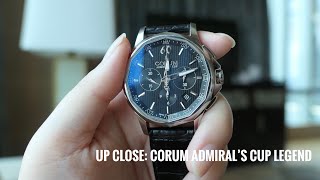 Corum Admiral’s Cup Legend Automatic Chronograph Watch Up Close Demonstration Watch Demo [upl. by Anattar]