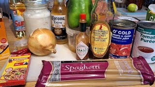 Budget  Spaghetti Bolognaise  Secret Recipe 🤣 Enough for 4 Plated meals [upl. by Wicks]