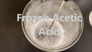 Frozen Acetic Acid glacial mixed with bicarbonate [upl. by Liartnod]