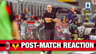 Pioli and Tonali  MilanVerona postmatch interviews [upl. by Adian]