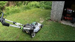 NonSelf Propelled EGO Battery Powered Push Lawn Mower 3month Ownership and Demonstration [upl. by Izmar557]