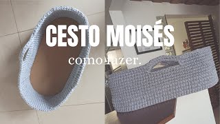 CESTO MOISES  CROCHÊ FIO DE MALHA  PASSO A PASSO DE COMO FAZER [upl. by Eiznek560]