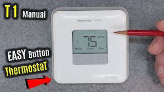 HONEYWELL Home T1 Guide  Basic Manual Digital Thermostat  So SIMPLE amp EASY to use [upl. by Novanod]