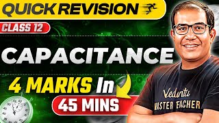 Quick Revision of Capacitance Class 12🔥  JEE Main 2025  Vinay Shur Sir [upl. by Arob505]