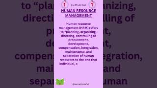 Human Resource Management Definition Meaning Concept I HRM I BBA MBA hrm humanresourcemanagement [upl. by Haidabez77]