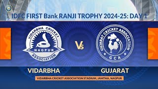 Ranji Trophy 202425 Vidarbha vs Gujarat Day 1 Match Highlights [upl. by Itirp]