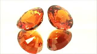 Natural Mandarin Garnet  Spessartite  10 Carats Round Pair  by Gandhi Enterprises [upl. by Aehcsrop648]