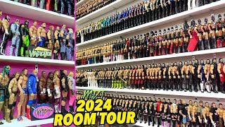 INSANE WWE ACTION FIGURE ROOM TOUR 2024 2000 FIGURES [upl. by Ahsik]