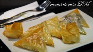 APERITIVOS PARA FIESTAS DE MASA FILO RECETA FÁCIL [upl. by Phail]