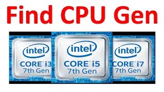 How to find processor generation of computer  Identify CPU generation [upl. by Hussey]