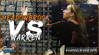 HIGH SCHOOL VOLLEYBALL  Meadowbrook vs Warren  HIGHLIGHT [upl. by Ahseyt]