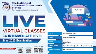 Intermediate Paper3AITL  Topic Capital Gains  Session 2  27 Nov 2024 [upl. by Erny385]