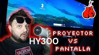 HY300 PROYECTOR VS PANTALLA [upl. by Etireuqram]