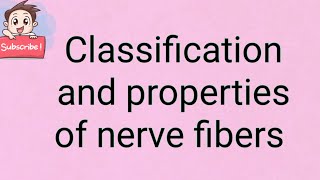 Classification and properties of nerve fibers [upl. by Narret]