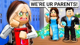 NERD Finds Out She Has TRILLIONAIRE Parents Roblox [upl. by Ynohtnael]