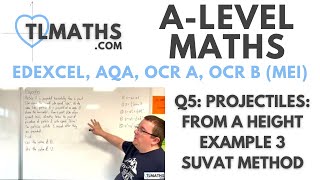 ALevel Maths Q516 Projectiles From a Height Example 3 SUVAT Method [upl. by Hadden]