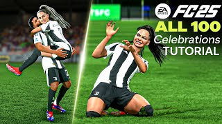 EA SPORTS FC 25  ALL 100 CELEBRATIONS TUTORIAL fc25 celebrations [upl. by Alset]