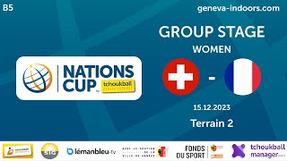 Suisse  France  Phase de groupe Femme  Coupe des Nations Tchoukball 2023  FR [upl. by Alyakam]