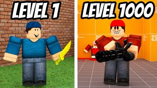 Level 0 vs Level 1000 in Roblox Arsenal [upl. by Goldshell714]