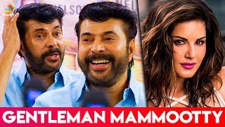 Mammootty EPIC Reaction 😂 for Acting With Sunny Leone  Madhura Raja Press Meet Speech [upl. by Nillor]