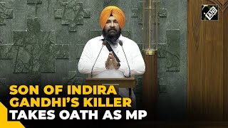 Son of Indira Gandhi’s killer Sarabjeet Singh Khalsa takes oath as MP  18th Lok Sabha [upl. by Aire]