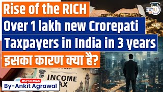 Over 1 lakh new Crorepati Taxpayers in India  What’s Driving this rise in High Earners [upl. by Airtemad459]