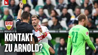 quotBeleidigungen gehören nicht zum VfBquot Karazors Appell wegen Platzverweis  Wolfsburg  VfB 22 [upl. by Ellah]