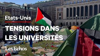 Tensions dans plusieurs universités américaines après des manifestations propalestiniennes [upl. by Igal]