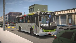 Proton Bus  Neobus Mega Plus 1721 Pavunense  Linha 342  PARADOR  JD AMÉRICA [upl. by Wayland]