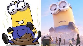 minions drawing meme  giant minion scene bob minions minions cartoon ✍️ drawing meme [upl. by Leahey]