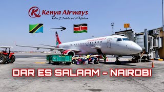 Trip Report  Kenya Airways  Dar Es Salaam 🇹🇿 to Nairobi 🇰🇪  Embraer 190 [upl. by Olivette564]