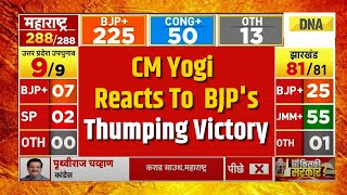 Election Result 2024 CM Yogi Adityanath Reacts To BJPs Big Win  Maharashtra Election Result 2024 [upl. by Dnalyk]