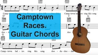 Camptown Races Sing and play guitar with easy chords [upl. by Bach]