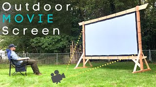 Timber Frame Outdoor Movie Screen  DIY Woodworking  How To [upl. by Lleynad]