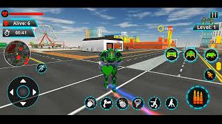 Multi Transform Robot Wars Games 2022 Rhino Dragon Helicopter Car Robot 2  Android iOS Gameplay [upl. by Schlosser]