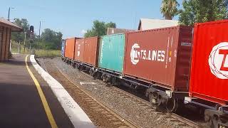 Crawfords container train coming out of Werris Creek yard [upl. by Bender]