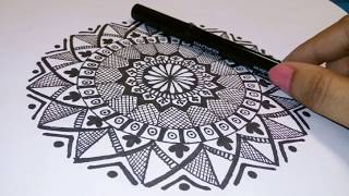 How to draw Mandala Art for beginners  Simple amp easy mandala art by Jyoshita Ghate [upl. by Ignacia]