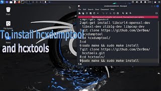 To install hcxdumptool and hcxtools on Cali Linux [upl. by Peppard]