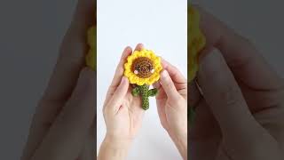 Crochet Sunflower Keychain  Amigurumi Pattern Decor [upl. by Folberth258]